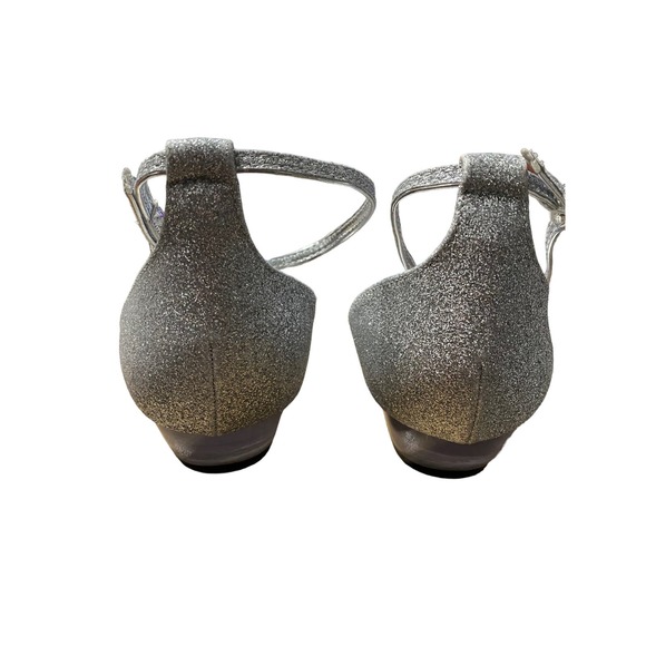 Easy Street Sling Back Strap Sandals Silver Size 10WW Sparkle - Picture 7 of 12